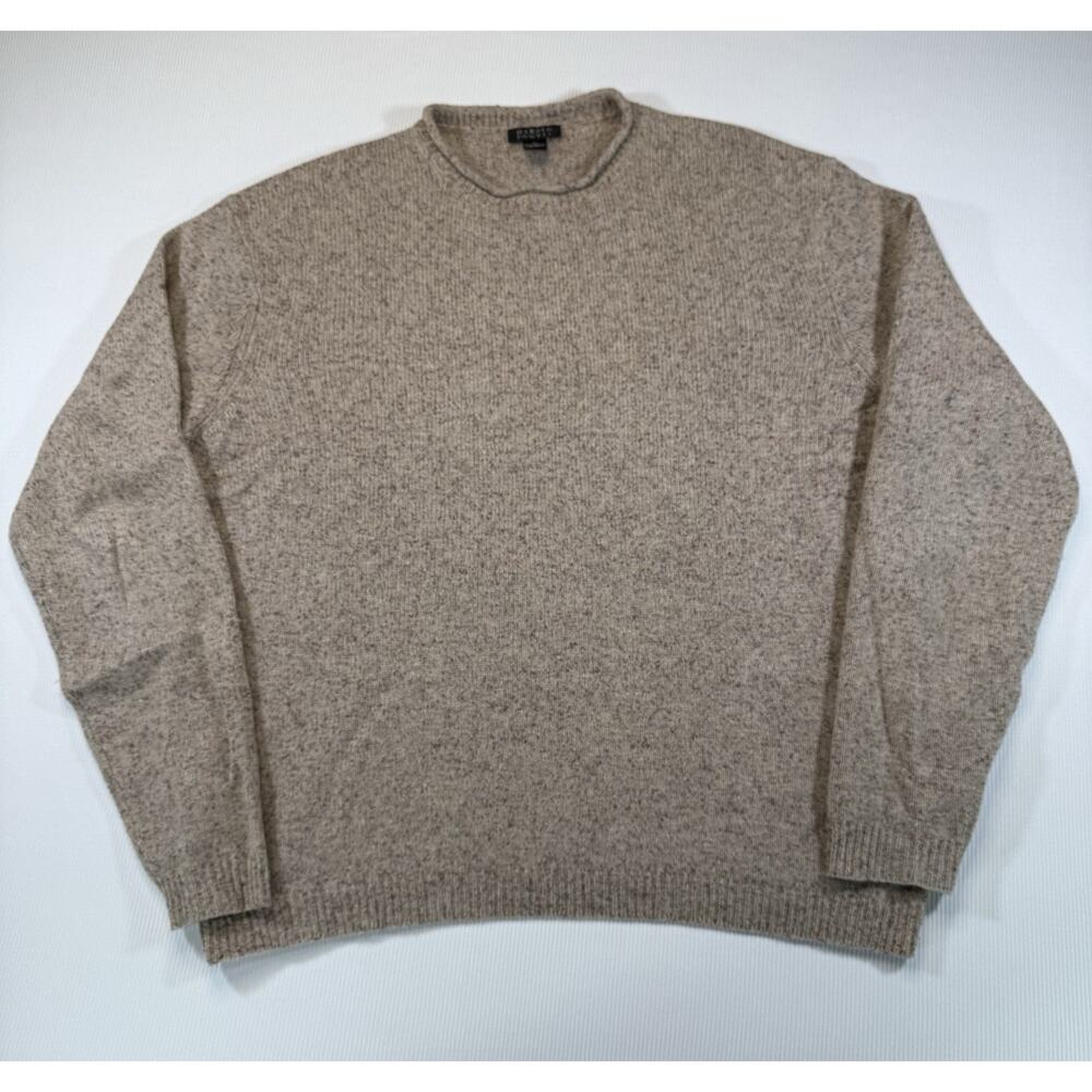 Harold Powell XL Lambswool Blend Crewneck Sweater Tan Oatmeal